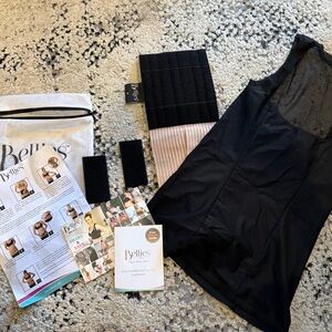 Bellies Black and Beige Postpartum Belly Wrap